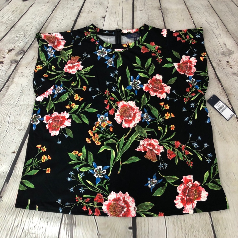 Black Floral Top Plus Size 1X Rachel Roy Nordstrom